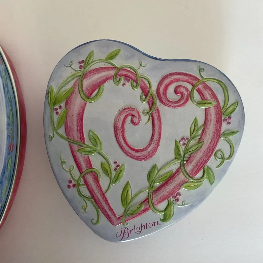 Brighton Heart Shaped Jewelry Tins Set of Two